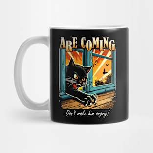 Angry black cat Mug